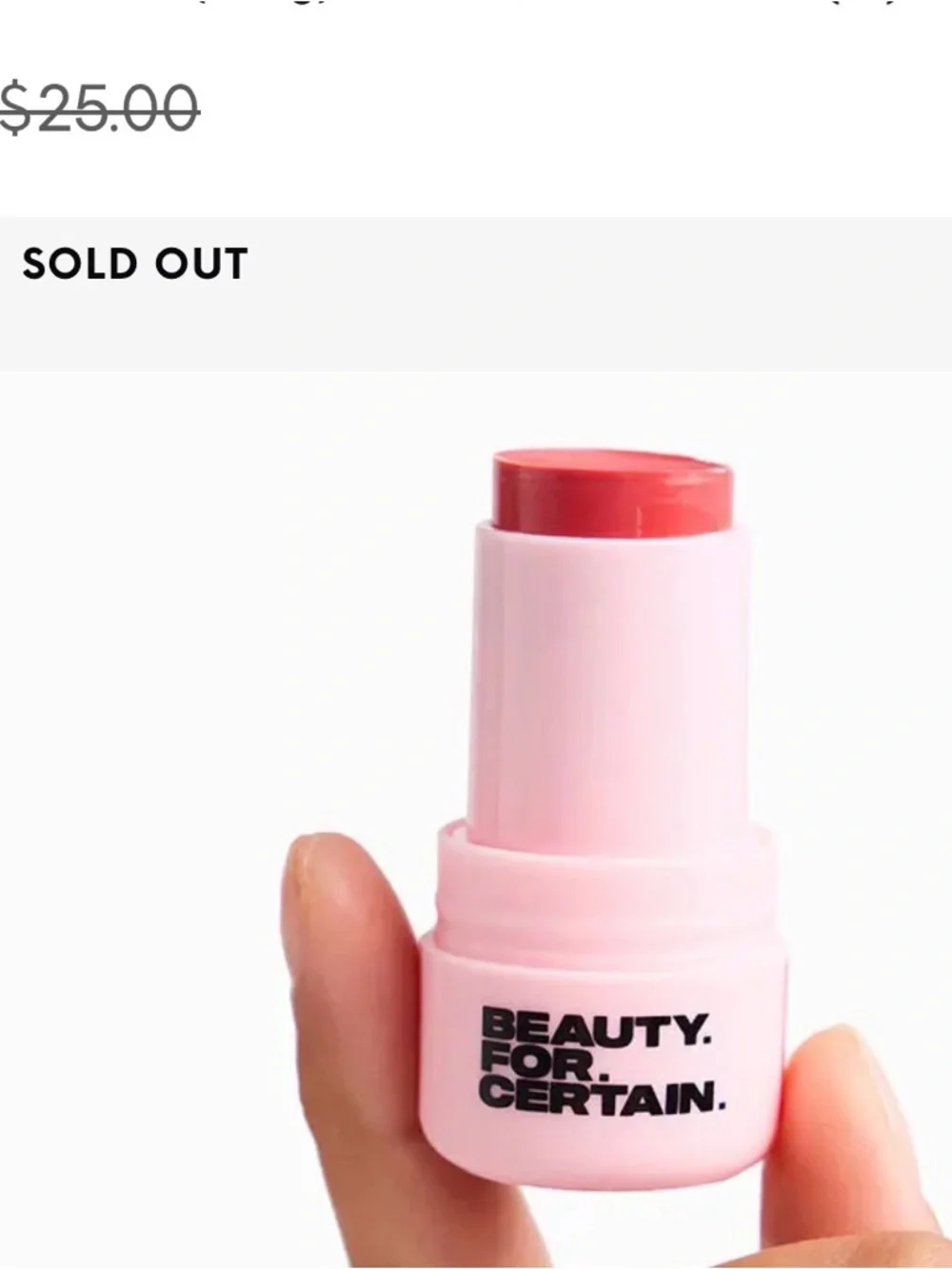 Beauty For Certain Lip + Cheek Stick — Sangria Berry Pink